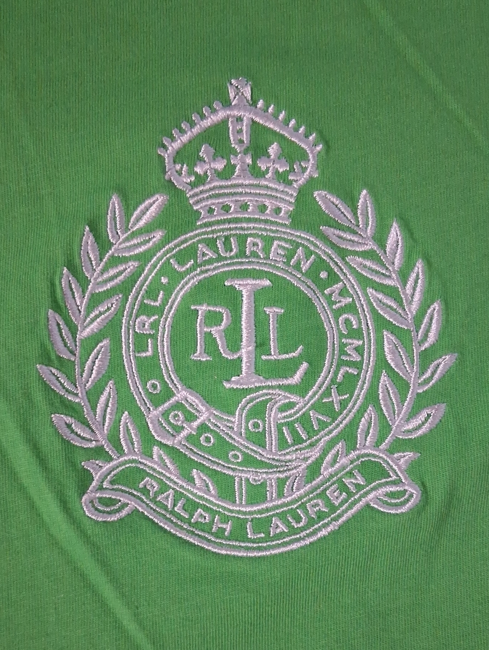 Vintage LRL Lauren Ralph Lauren Active Lime Neon Green Embroidered Shirt XL - Picture 3 of 6